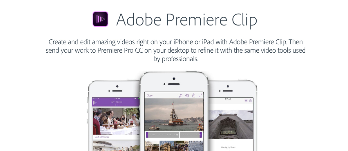 Adobe Premiere Clip iPhone video app