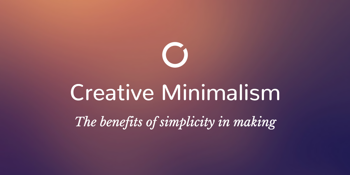 Creative Minimalism blog image