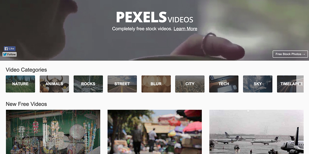Pexels website screenshot